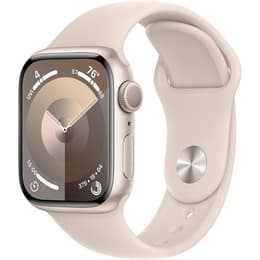 Apple Watch (Series 9) January 2023 - Cellular - 41 - Aluminium Starlight - Sport band Starlight