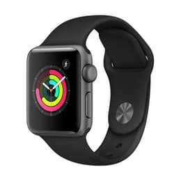 Apple Watch (Series 3) September 2017 - Cellular - 42 mm - Ceramic Space Gray - Sport band Black