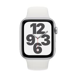 Apple Watch (Series SE) September 2020 - Wifi Only - 44 mm - Aluminium Silver - Sport band White