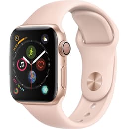 Apple Watch (Series 4) September 2018 - Wifi Only - 40 mm - Aluminium Gold - Sport loop Pink Sand